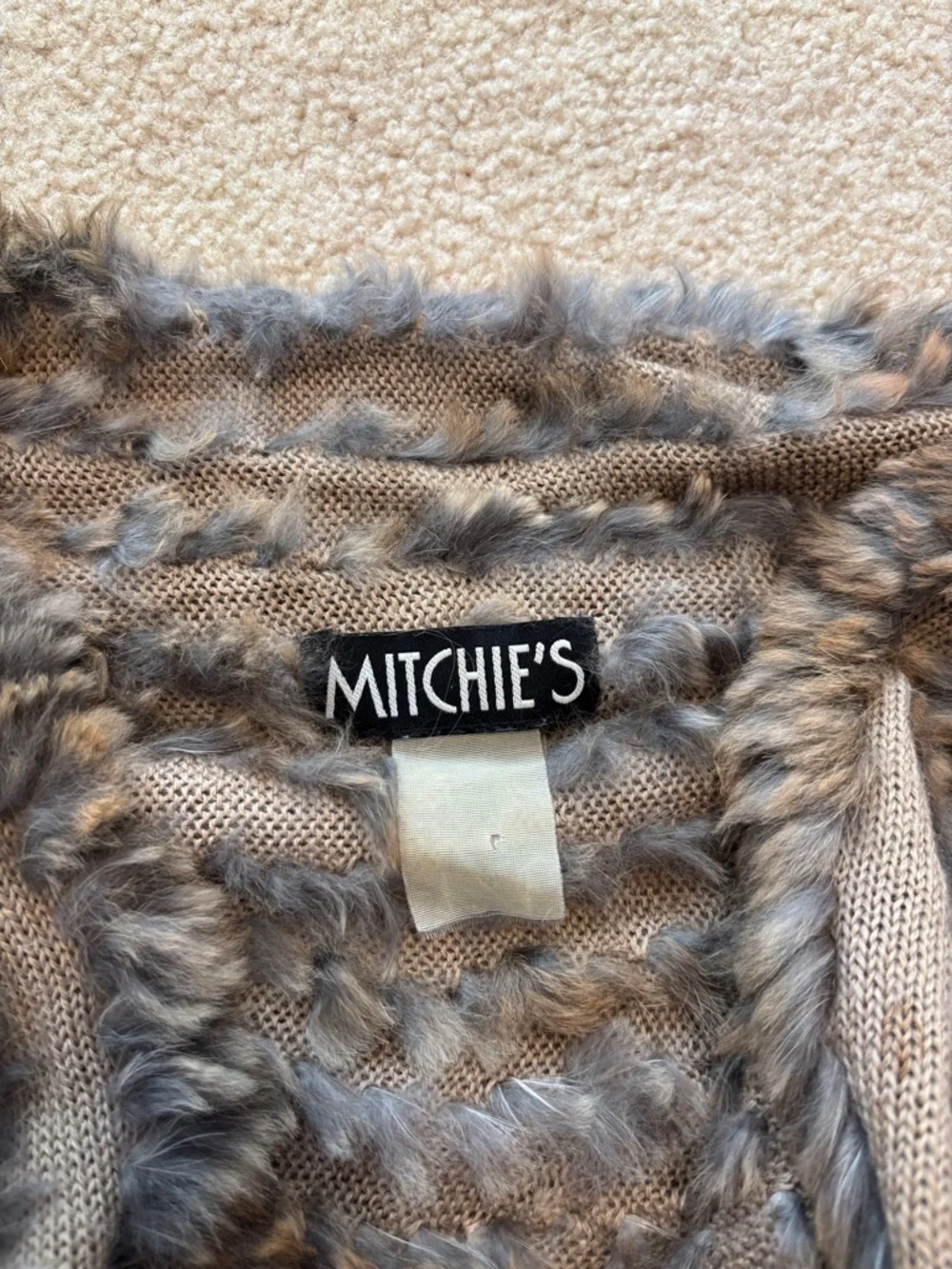 Mitchie’s Fur Open Front Vest One Size